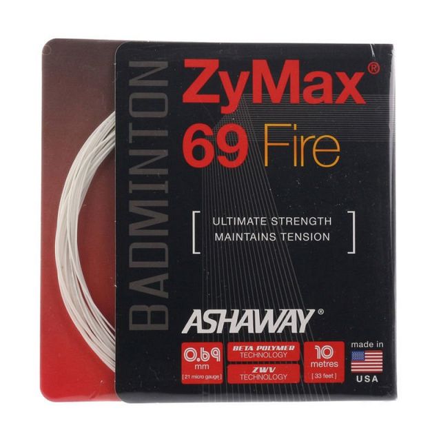 Ashaway ZyMax 69 Fire - White Box